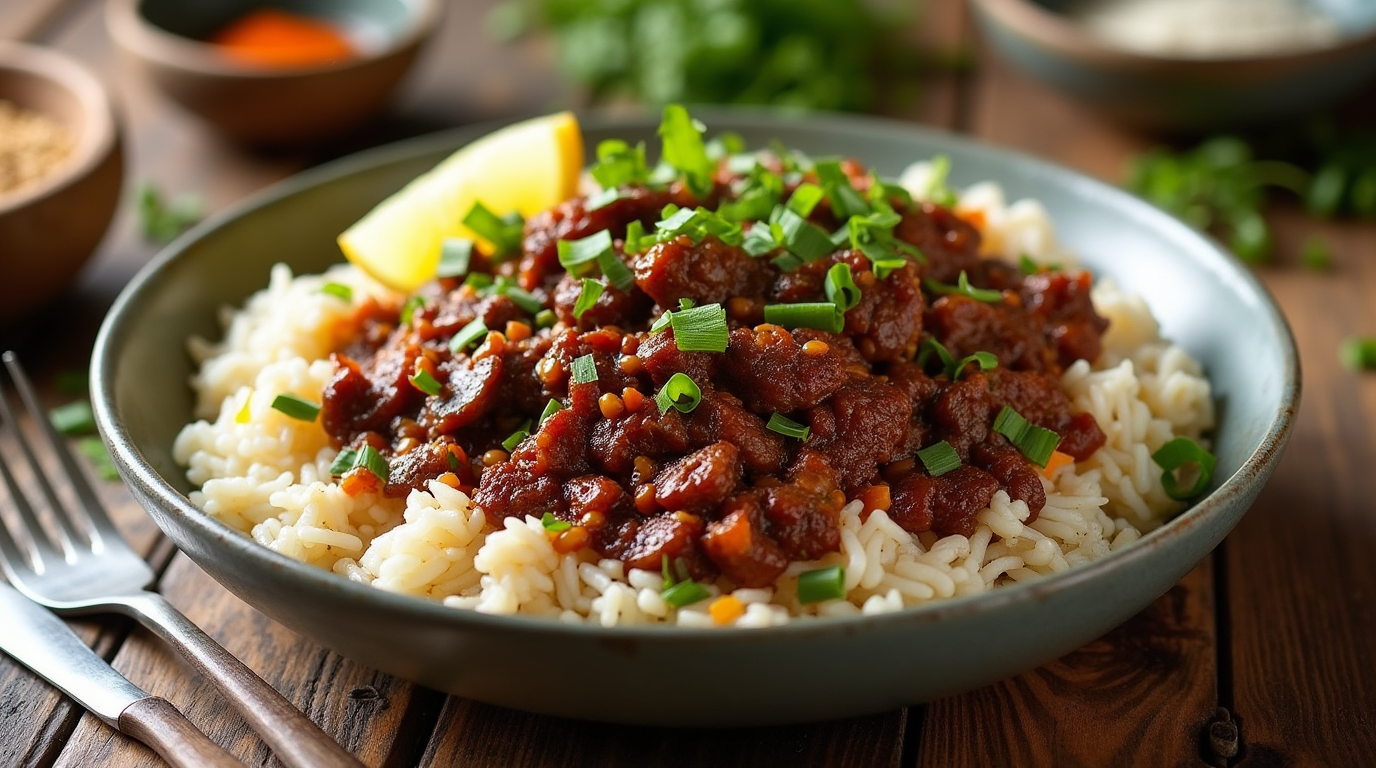 Ground Beef Bulgogi Rice Bowl Recipe