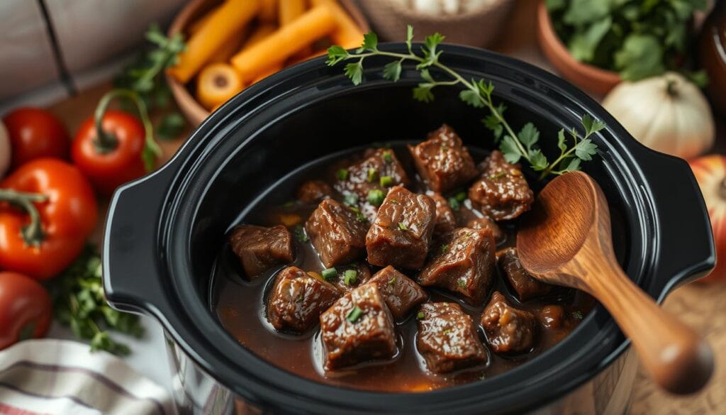 Slow Cooker Cube Steak Tips