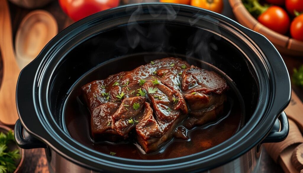 Tender cube steak in slow cooker