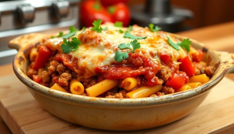 ground turkey and pasta bake