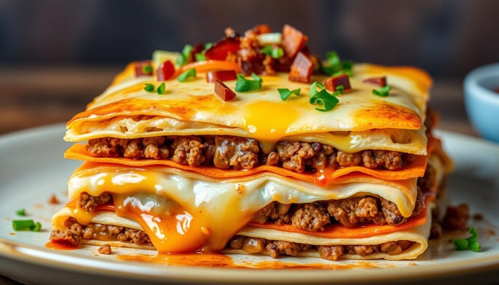 taco lasagna cheese