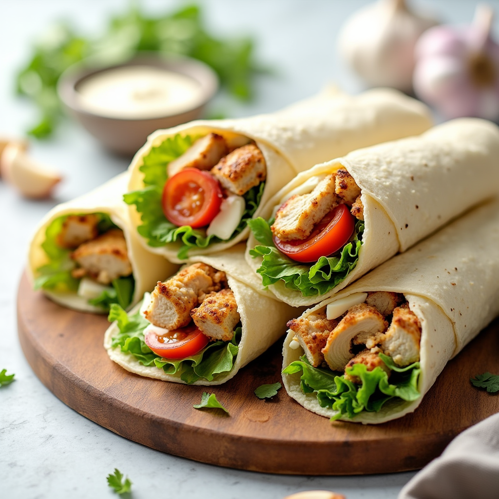 Garlic Chicken Wraps