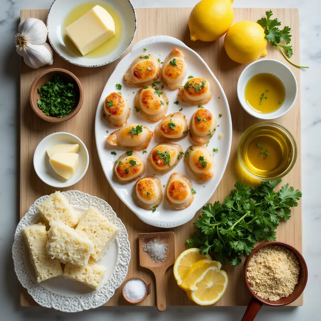 Garlic Butter Baked Scallops