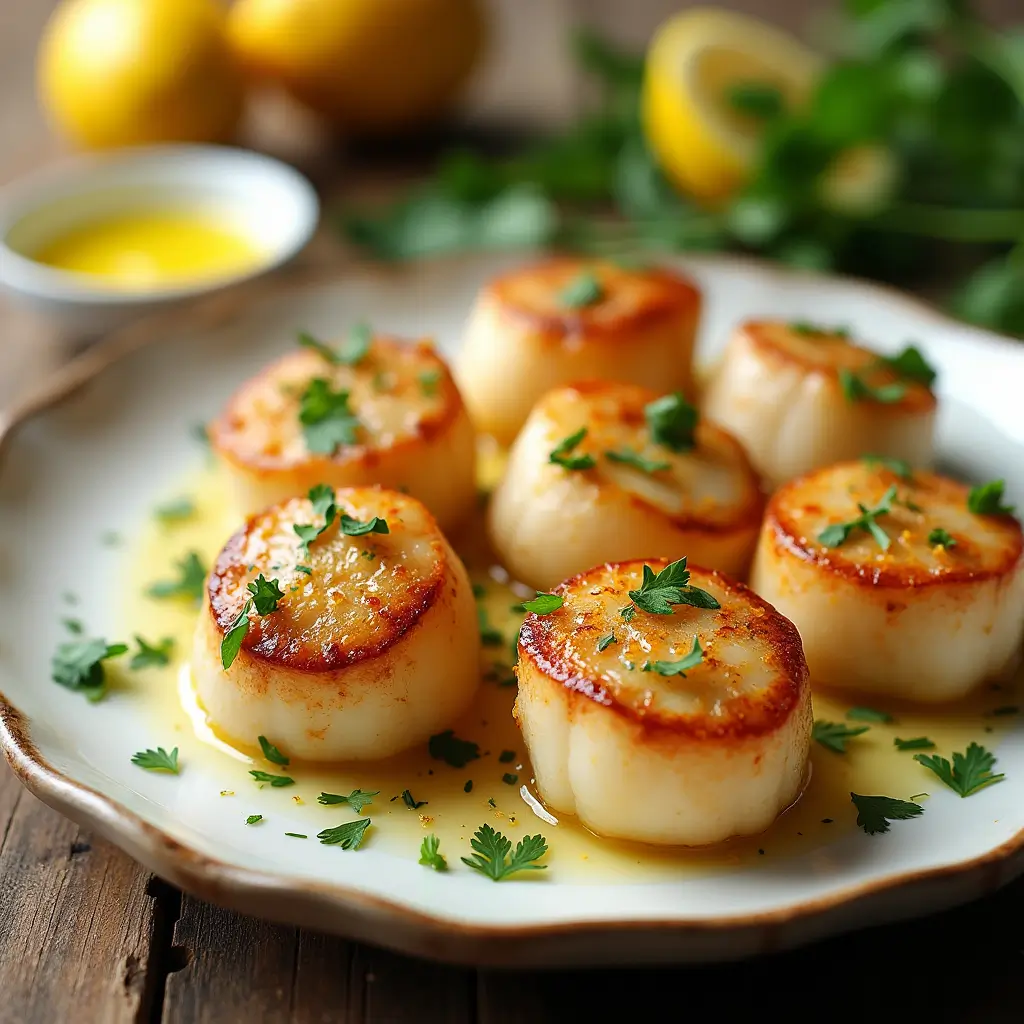 Garlic Butter Baked Scallops