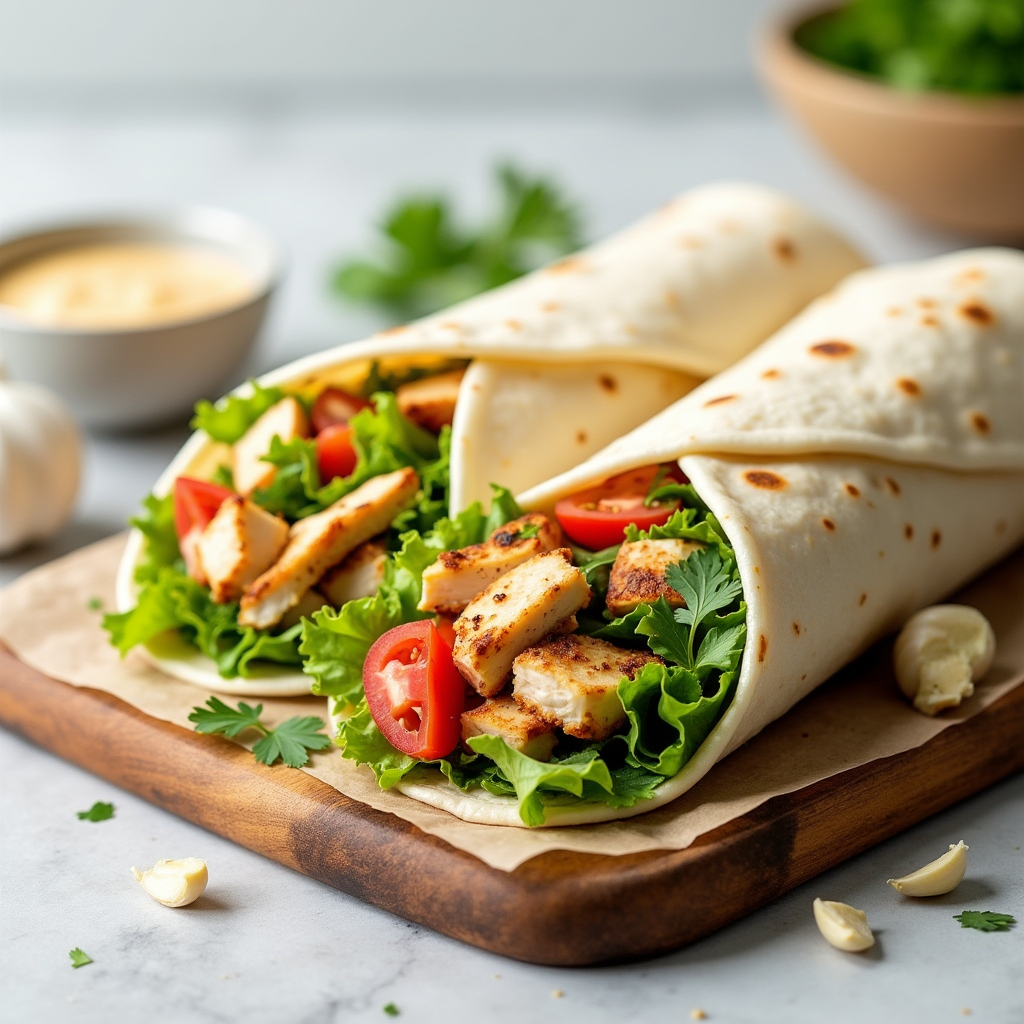 Garlic Chicken Wraps