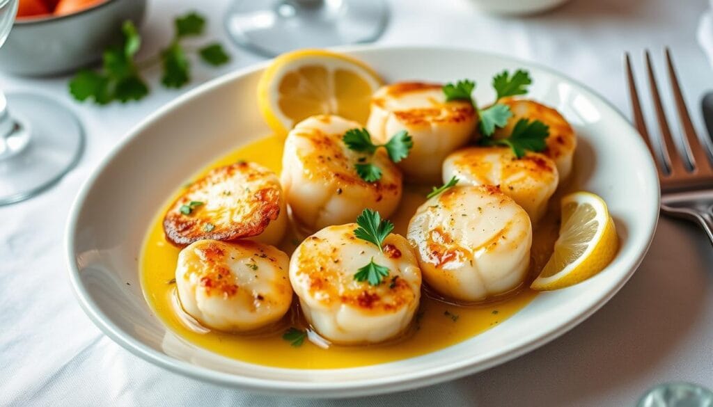 Garlic Butter Baked Scallops