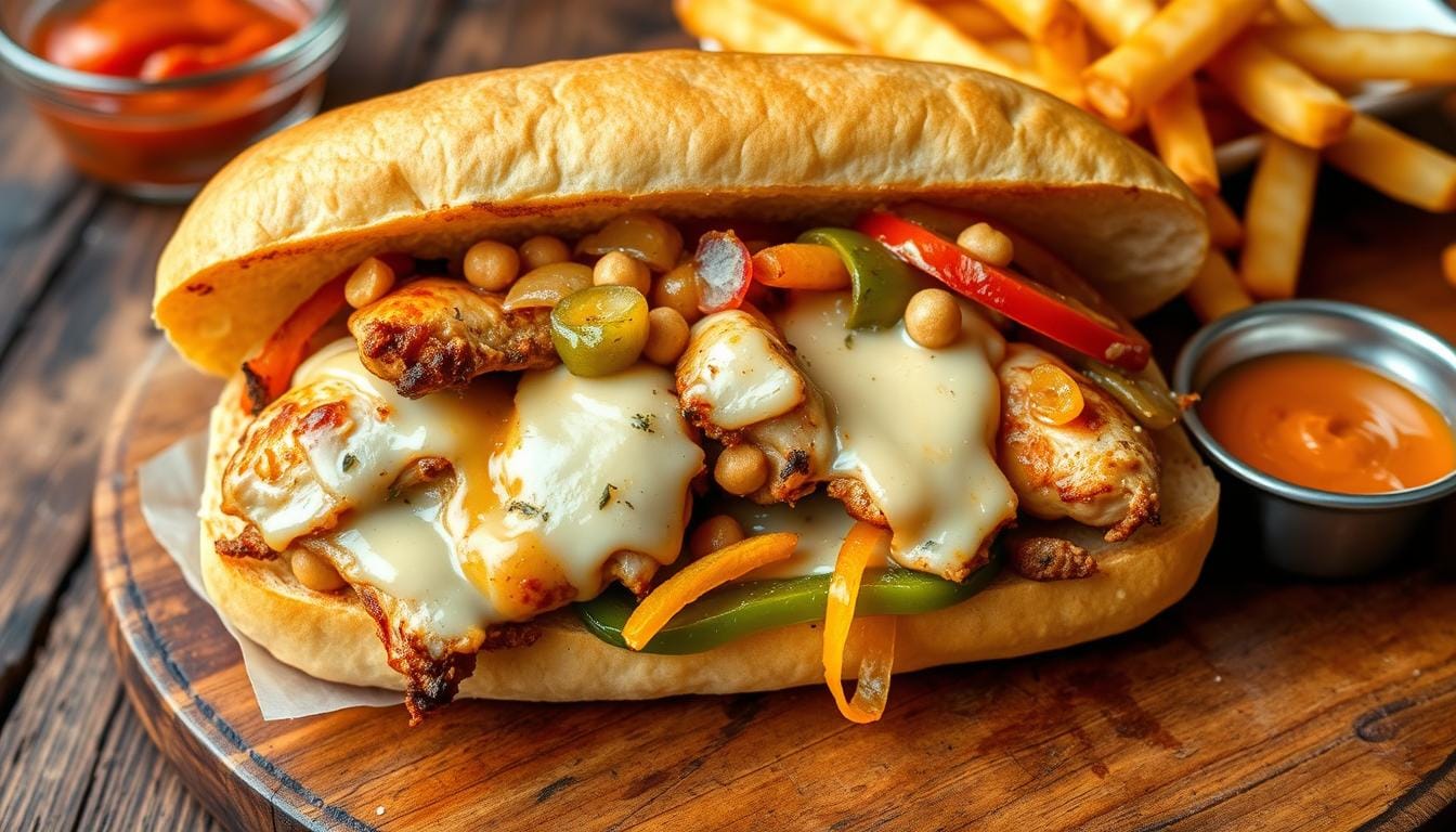 chicken steak and cheese