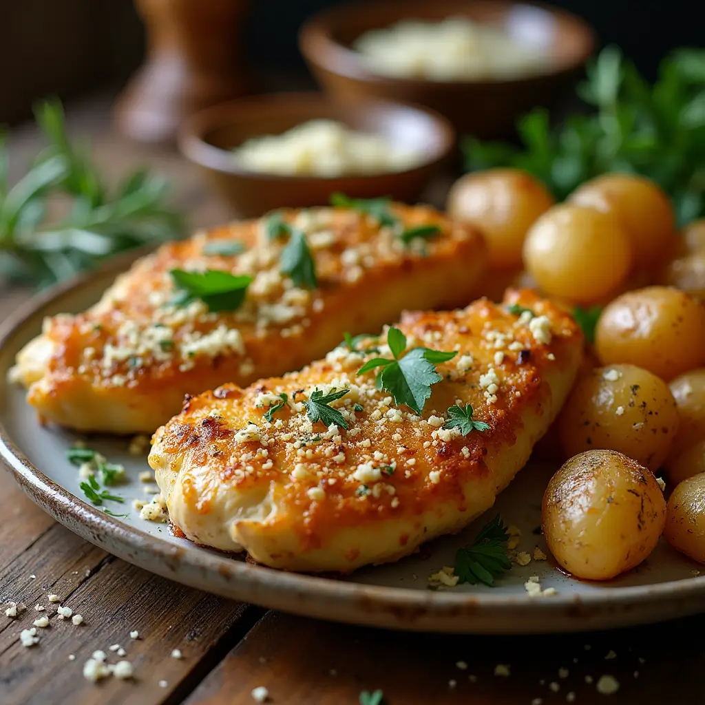 Garlic Parmesan Chicken and Potatoes