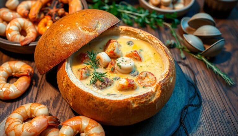 seafood bread bowl