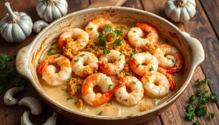 Garlic Shrimp Gratin