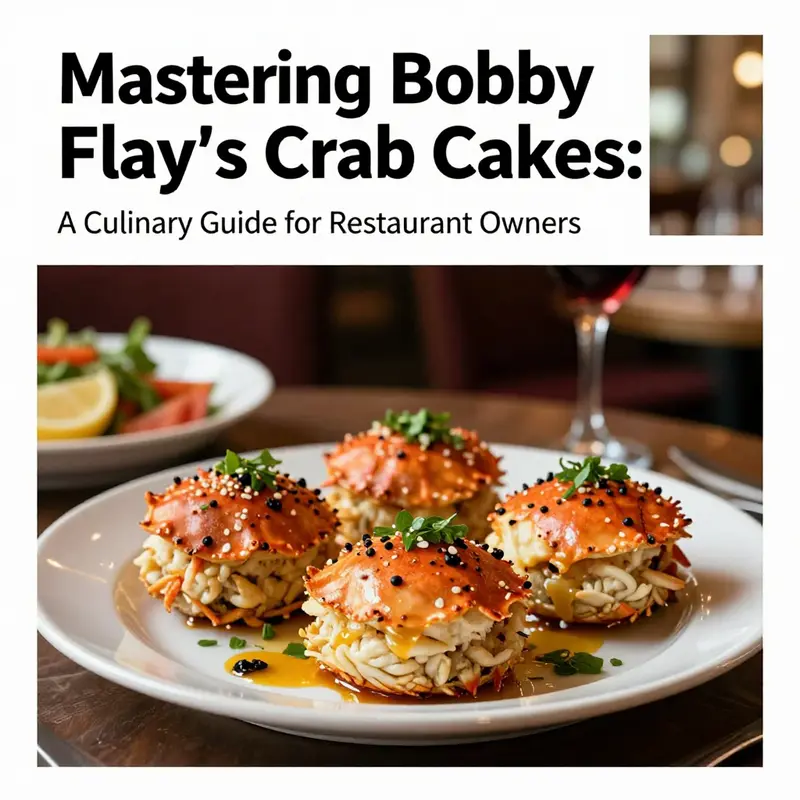 A visually appealing arrangement of crab cakes on a plate in a stylish restaurant setting, reflecting upscale dining.