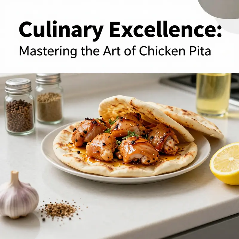 A colorful display of chicken pita showcasing its diverse and rich flavors.