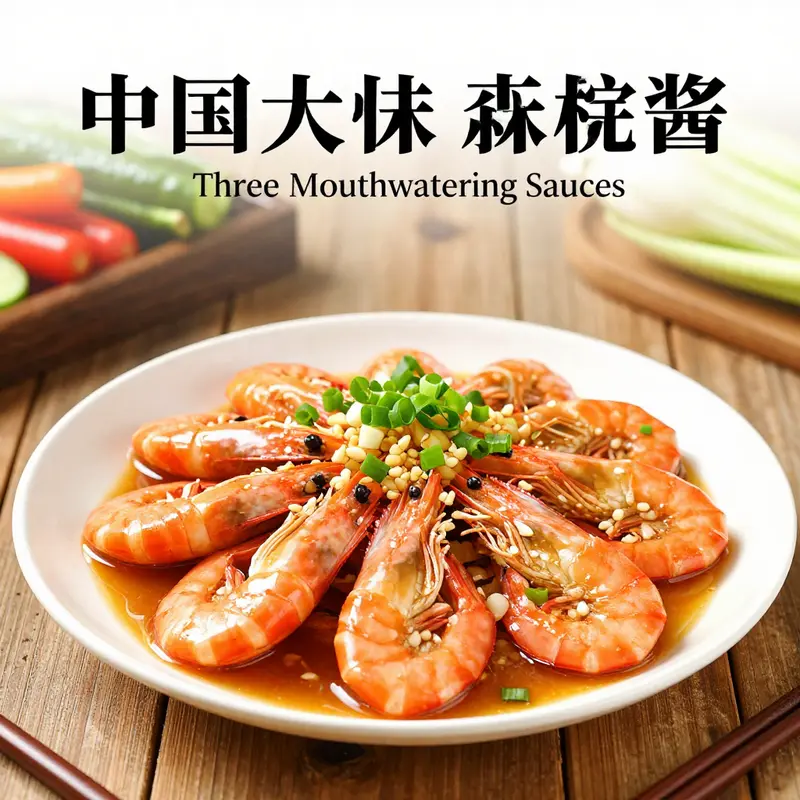 A mouthwatering presentation of Chinese-style shrimp in garlic sauce, showcasing its aromatic appeal.