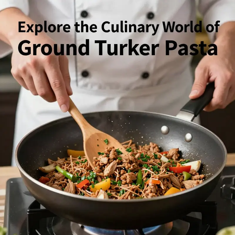 A nutritious serving of ground turkey pasta rich in protein and vitamins.