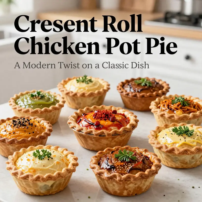 The delightful golden crust of Crescent Roll Chicken Pot Pie, a perfect blend of comfort and convenience.