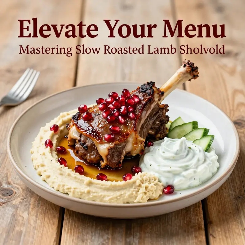 A marinated lamb shoulder, ready for slow roasting, highlighting the importance of flavors in preparation.