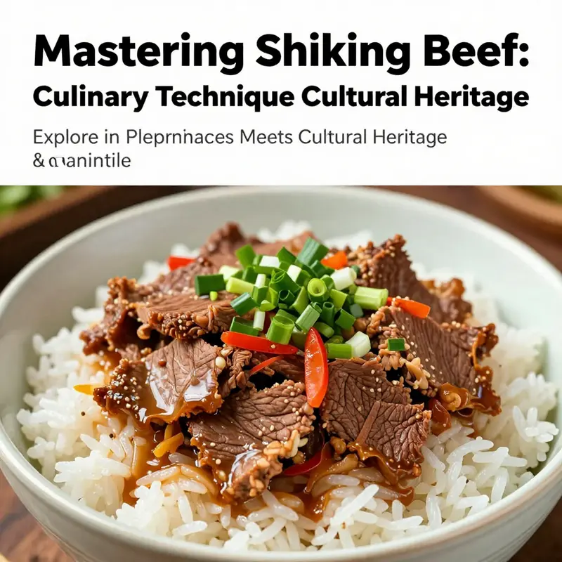 Close-up of a bowl of shaking beef on rice, featuring vibrant colors and appealing garnishing.