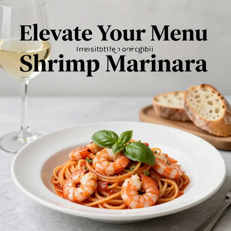 A chef expertly preparing shrimp marinara, showcasing the key steps of the recipe.