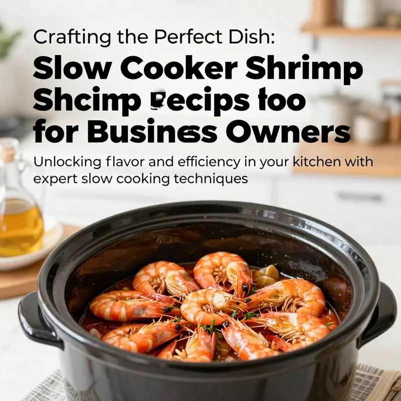 A gourmet shrimp dish prepared through slow cooking, showcasing elegance and flavor in a kitchen setting.