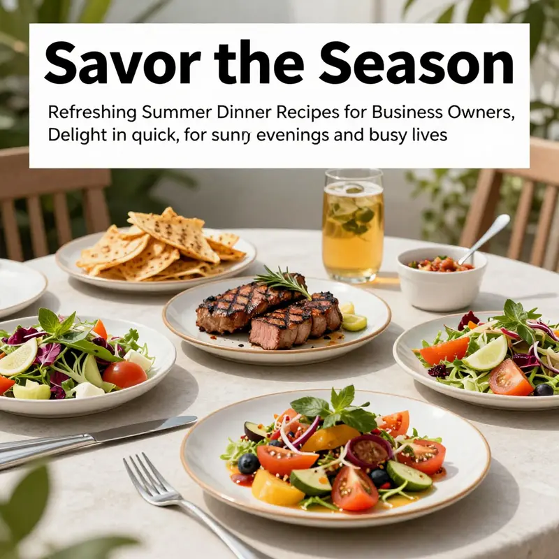 An outdoor setting filled with an assortment of colorful summer dishes, evoking the joy of summer dining.