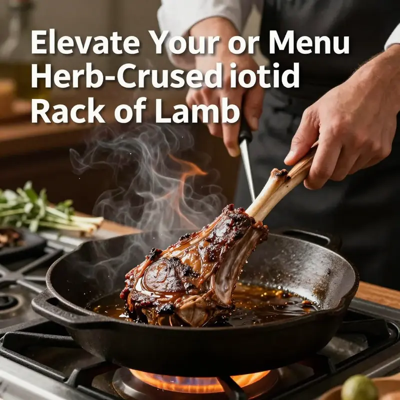 Key ingredients for preparing an exquisite rack of lamb.