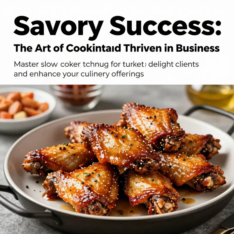 A delectable plate of slow cooker turkey wings with sides, exemplifying a delicious and well-prepared meal.