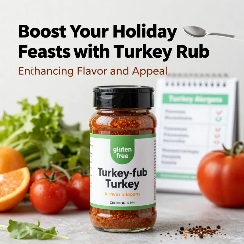Fresh herbs and spices essential to making a flavorful turkey rub.