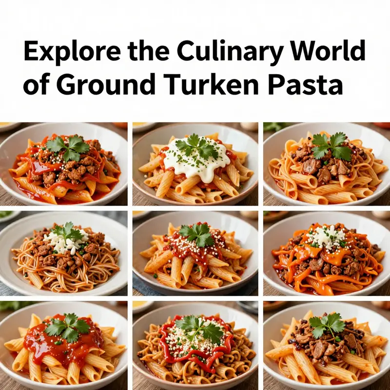 A nutritious serving of ground turkey pasta rich in protein and vitamins.