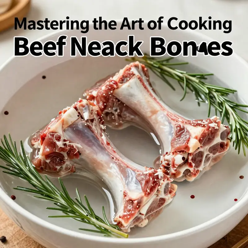 Essential preparation of beef neck bones to remove impurities and enhance flavor.