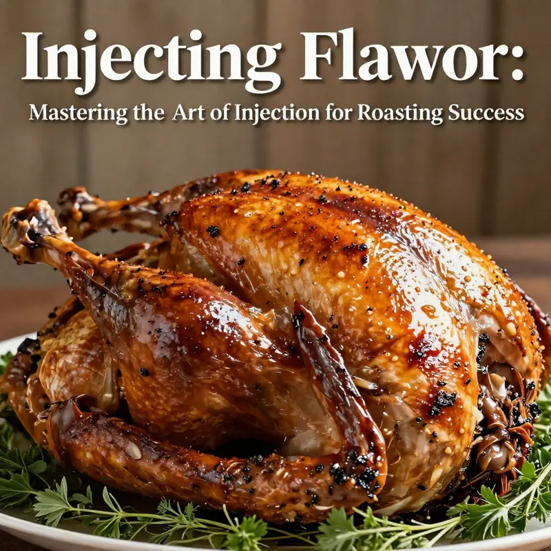 A selection of essential ingredients used for turkey injection, showcasing flavor-enhancing components.