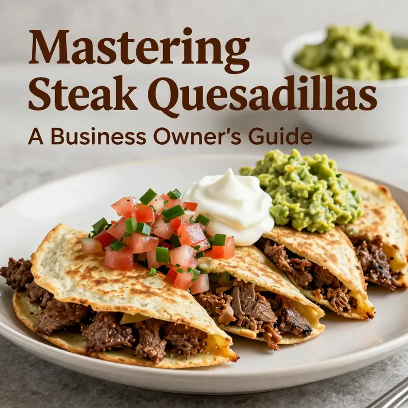 A colorful array of fresh ingredients perfect for making delicious steak quesadillas.