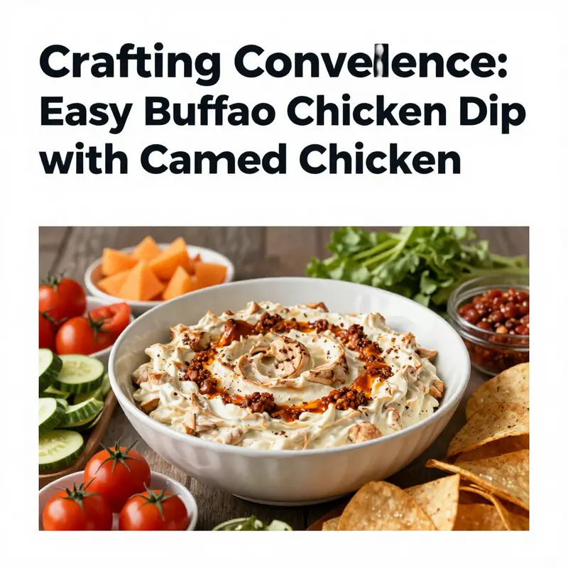 Buffalo chicken dip served at a party, accompanied by chips and vegetables, ready for guests to enjoy.