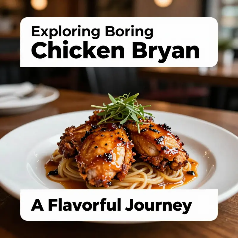 An elegant serving of Chicken Bryan in a fine dining restaurant, highlighting its delicious ingredients and presentation.