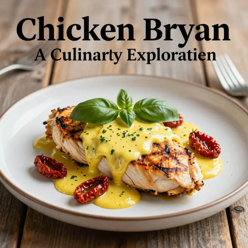 A deliciously presented Chicken Bryan showcasing vibrant colors and rich textures.