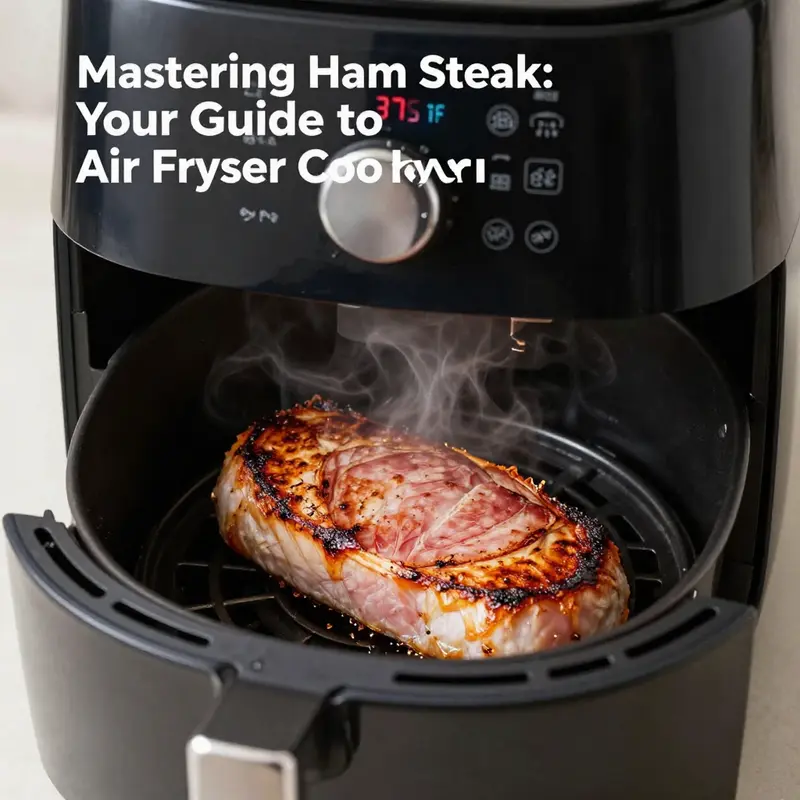 Ensure your air fryer is preheated to achieve the best results while cooking ham steak.