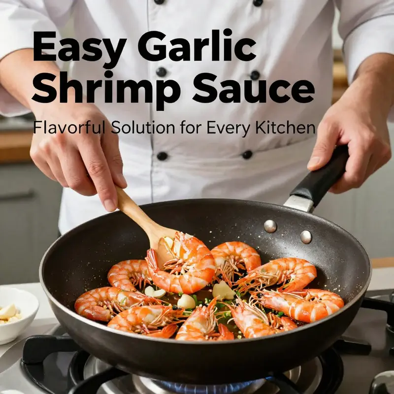 Essential ingredients for an easy garlic shrimp sauce, highlighting freshness and quality.