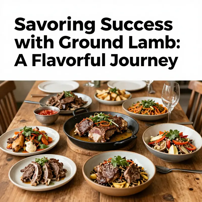 An array of beautifully plated ground lamb dishes on a wooden table, representing the article's content on culinary diversity.