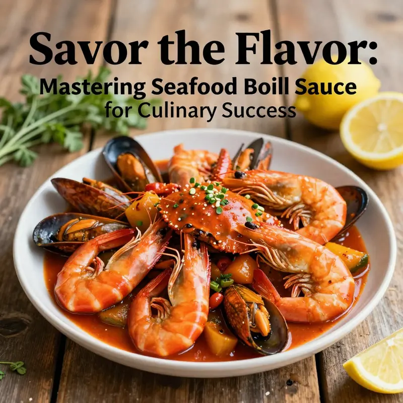 A delicious seafood boil with shrimp and crab, beautifully drizzled with seafood boil sauce.