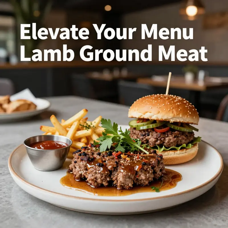 Freshly prepared lamb ground meat showcasing its rich texture and vibrant colors, highlighting its nutritional benefits.