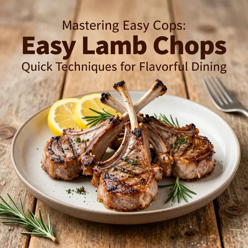 Grilled lamb chops presented with fresh herbs and lemon for a deliciously inviting dish.