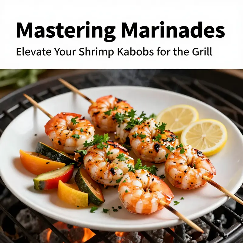 Essential ingredients for a vibrant shrimp kabob marinade, showcasing freshness and flavor.