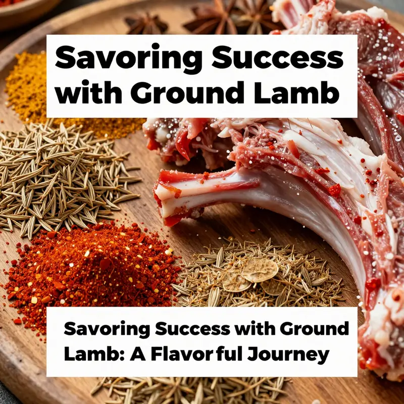 Ground lamb browning in a skillet, showcasing essential cooking techniques and vibrant ingredients.