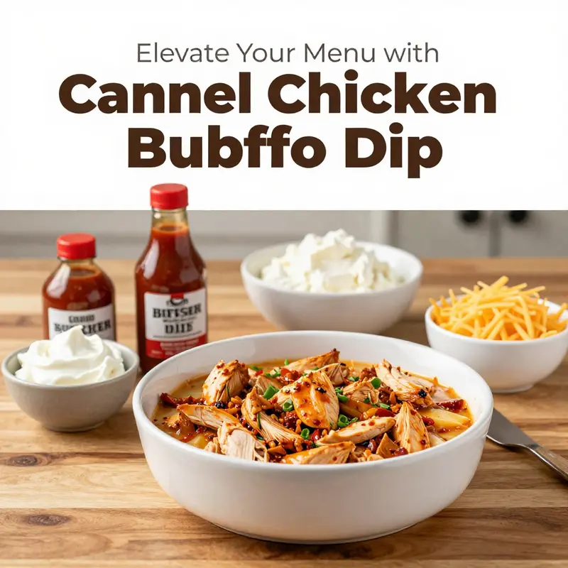 Buffalo chicken dip prepared using canned chicken offers a quick and convenient option for any business.