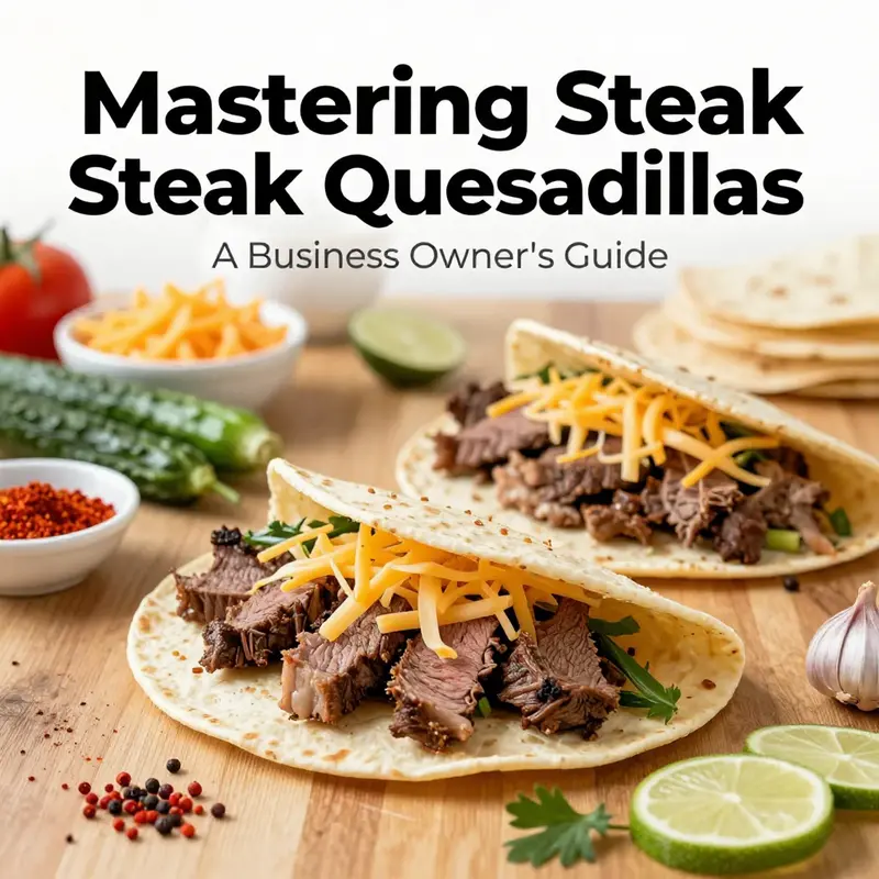 A colorful array of fresh ingredients perfect for making delicious steak quesadillas.
