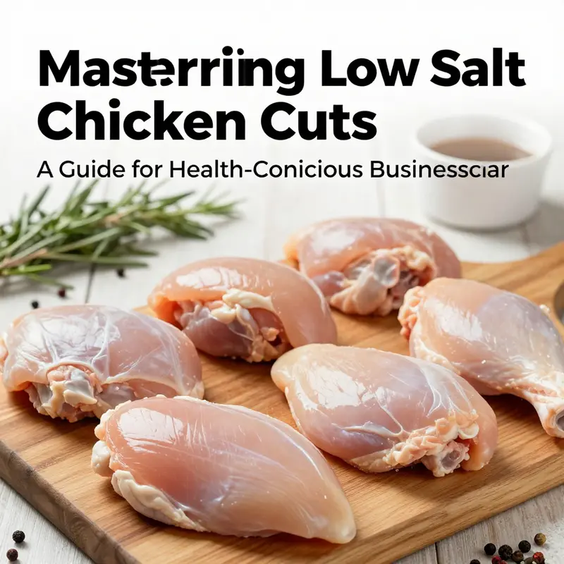 A variety of low-salt chicken cuts highlighting the healthiest options.