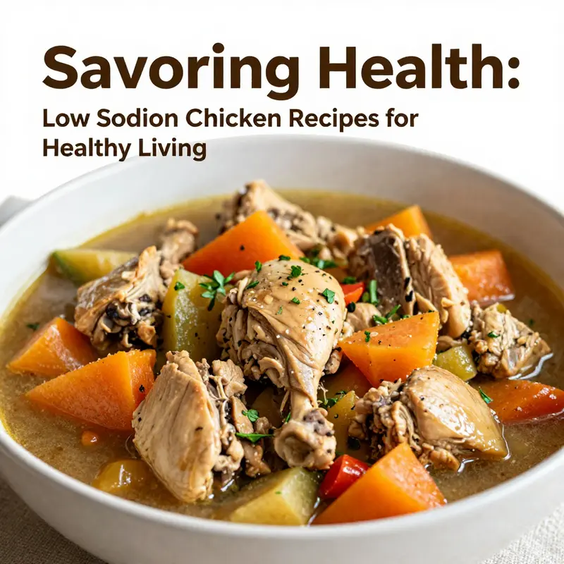 A wholesome pot of low sodium chicken broth, showcasing vibrant ingredients.