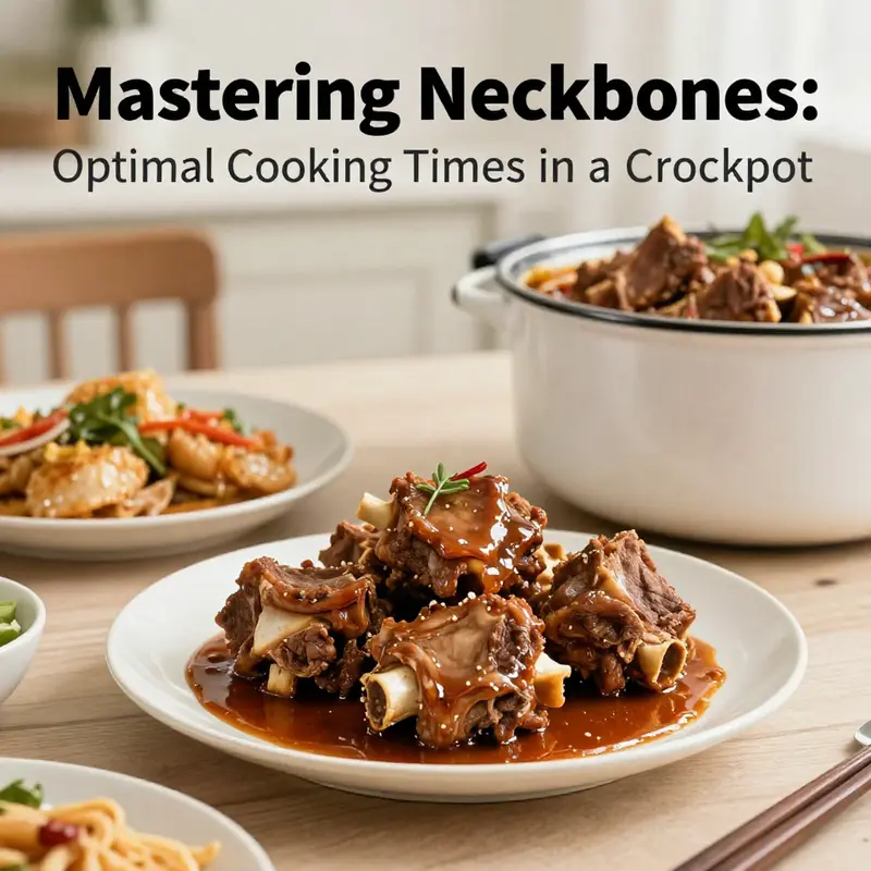 Dishes of neckbones displayed elegantly on a dining table, illustrating a comforting meal.