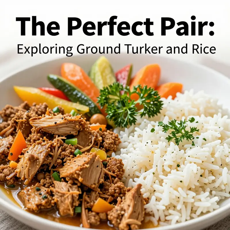 A nutritious and appealing spread of ground turkey with rice dishes, showcasing their health benefits.