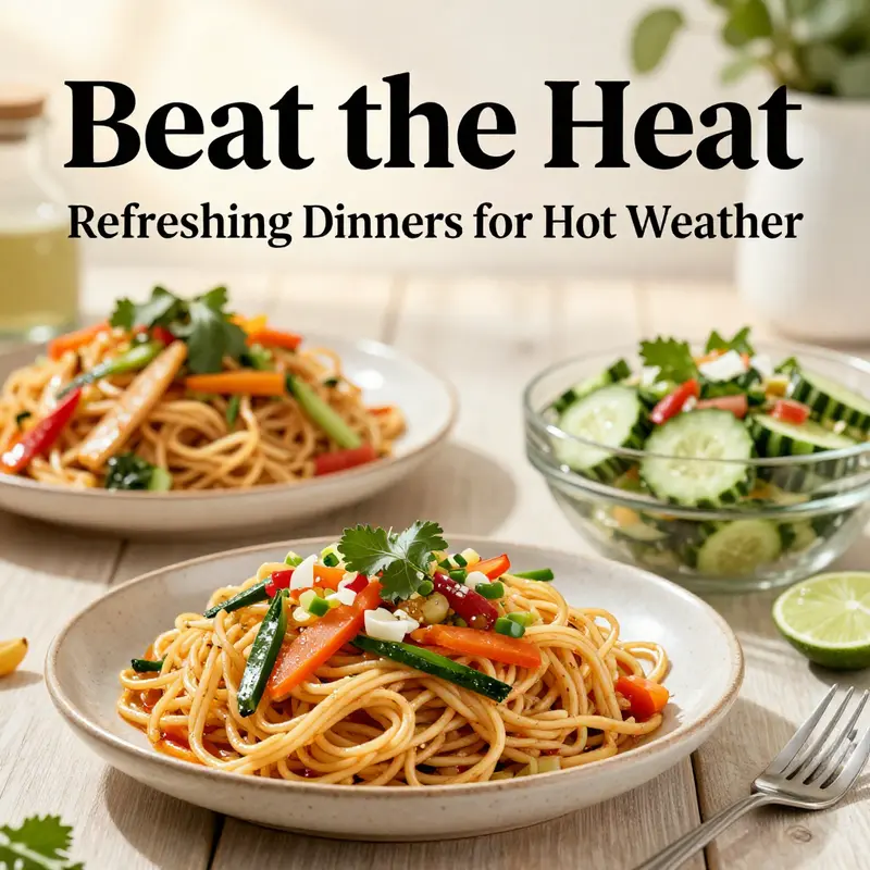 Light and colorful meals perfect for warm weather, showcasing their freshness and vibrant flavors.