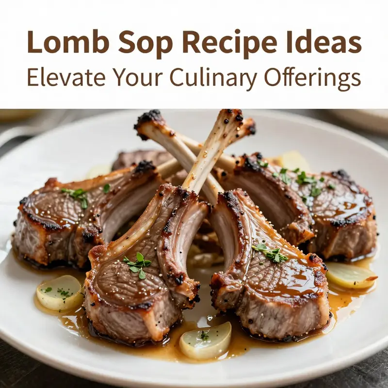 Classic grilled lamb chops, succulent and perfectly seared, ready to be served.